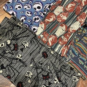 Bundle 4 gently used Lularoe Nightmare before Christmas one size leggings